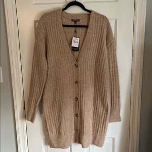 NWT Adrianna Papell Oversized Sweater, L/Oatmeal